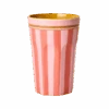 Tall Cup - Pink - Organic Stripes Print(Tall Cup Pink Organic Stripes Print)