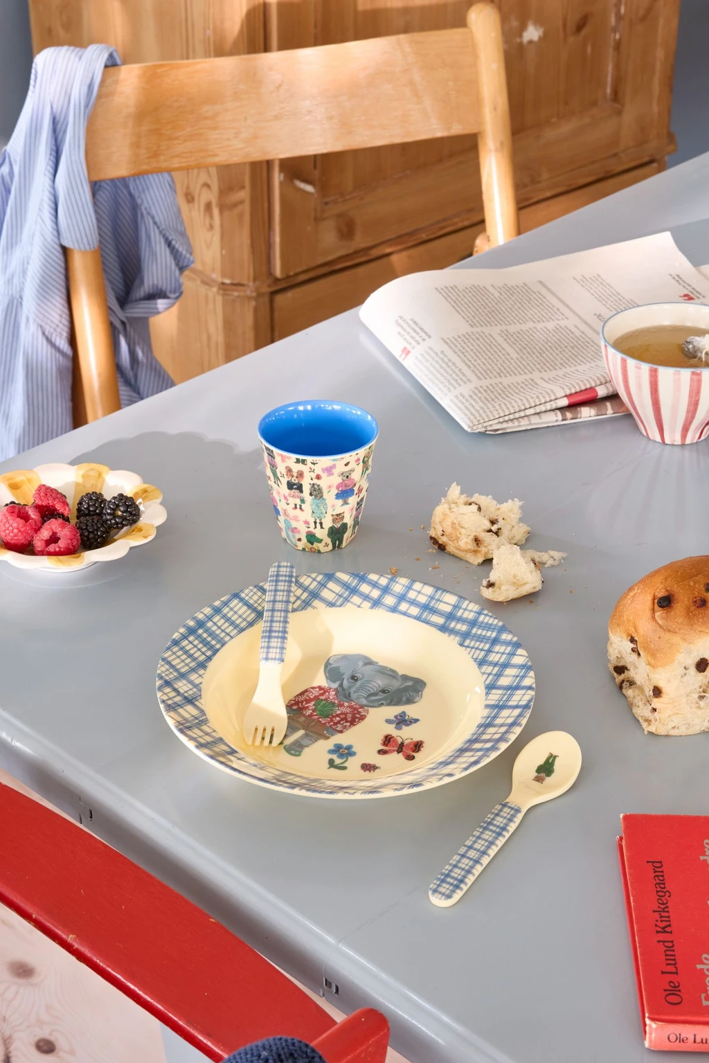 Baby Spoon And Fork - Blue - Nathalie Lété Print(Baby Spoon And Fork Blue Nathalie Lete Print Pre Order Now Ships In Early April) 3 Baby Spoon And Fork - Blue - Nathalie Lété Print(Baby Spoon And Fork Blue Nathalie Lete Print Pre Order Now Ships In Early April) - Image 3