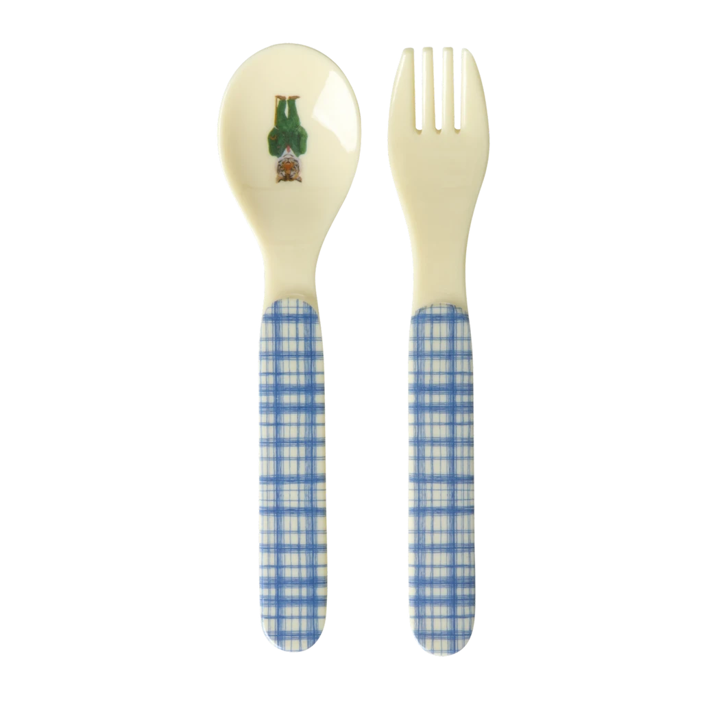 Baby Spoon And Fork - Blue - Nathalie Lété Print(Baby Spoon And Fork Blue Nathalie Lete Print Pre Order Now Ships In Early April) 1 Baby Spoon And Fork - Blue - Nathalie Lété Print(Baby Spoon And Fork Blue Nathalie Lete Print Pre Order Now Ships In Early April)