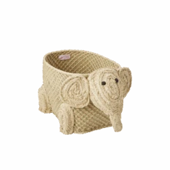 Small Raffia Elephant Seagrass Storage Basket - Natural(Raffia Elephant Seagrass Storage Basket Natural Copy)