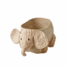 Raffia Elephant Seagrass Storage Basket - Natural(Elephant Seagrass And Raffia Storage Basket Natural)
