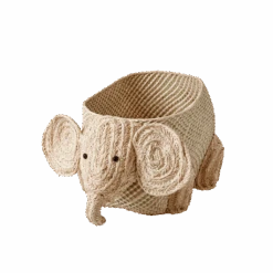 Raffia Elephant Seagrass Storage Basket - Natural(Elephant Seagrass And Raffia Storage Basket Natural)