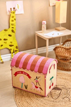 Raffia Storage Baskets Set With Fun Fair Theme - Set Of Three(Raffia Storage Baskets Set With Fun Fair Theme Set Of Three) -Rice By Rice BSHOU 3ZFUFAI 2 x1024 3 1