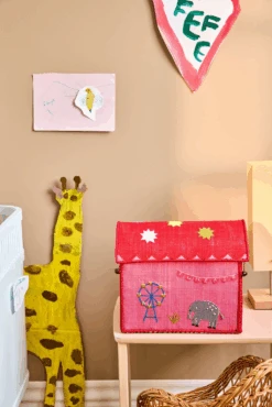 Raffia Storage Baskets Set With Fun Fair Theme - Set Of Three(Raffia Storage Baskets Set With Fun Fair Theme Set Of Three) -Rice By Rice BSHOU 3ZFUFAI 3 x1024 4 1