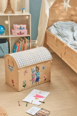 Raffia Storage Baskets With Nathalie Lété Theme - Set Of 3(Raffia Storage Baskets With Nathalie Lete Therapy Theme Set Of 3) -Rice By Rice BSHOU 3ZNAT 7 x1024 8 1