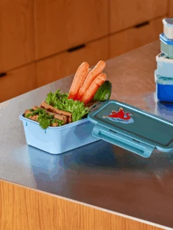 Large Square Lunchbox With 3 Inserts - Blue Print(Large Square Lunchbox With 3 Inserts Blue Space Print) -Rice By Rice BXLUN PH4B 1 x1024 37 1