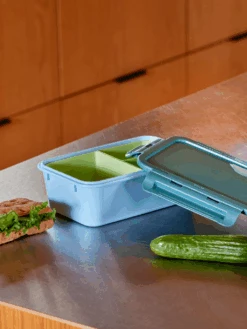 Large Square Lunchbox With 3 Inserts - Blue Print(Large Square Lunchbox With 3 Inserts Blue Space Print) -Rice By Rice BXLUN PH4B x1024 36 1