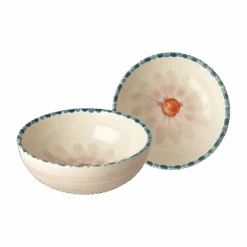 Ceramic Bowl With Hand Painted Soft Pink Flower - 11.8 Oz(Ceramic Bowl With Hand Painted Soft Pink Flower 11 8 Oz Copy)