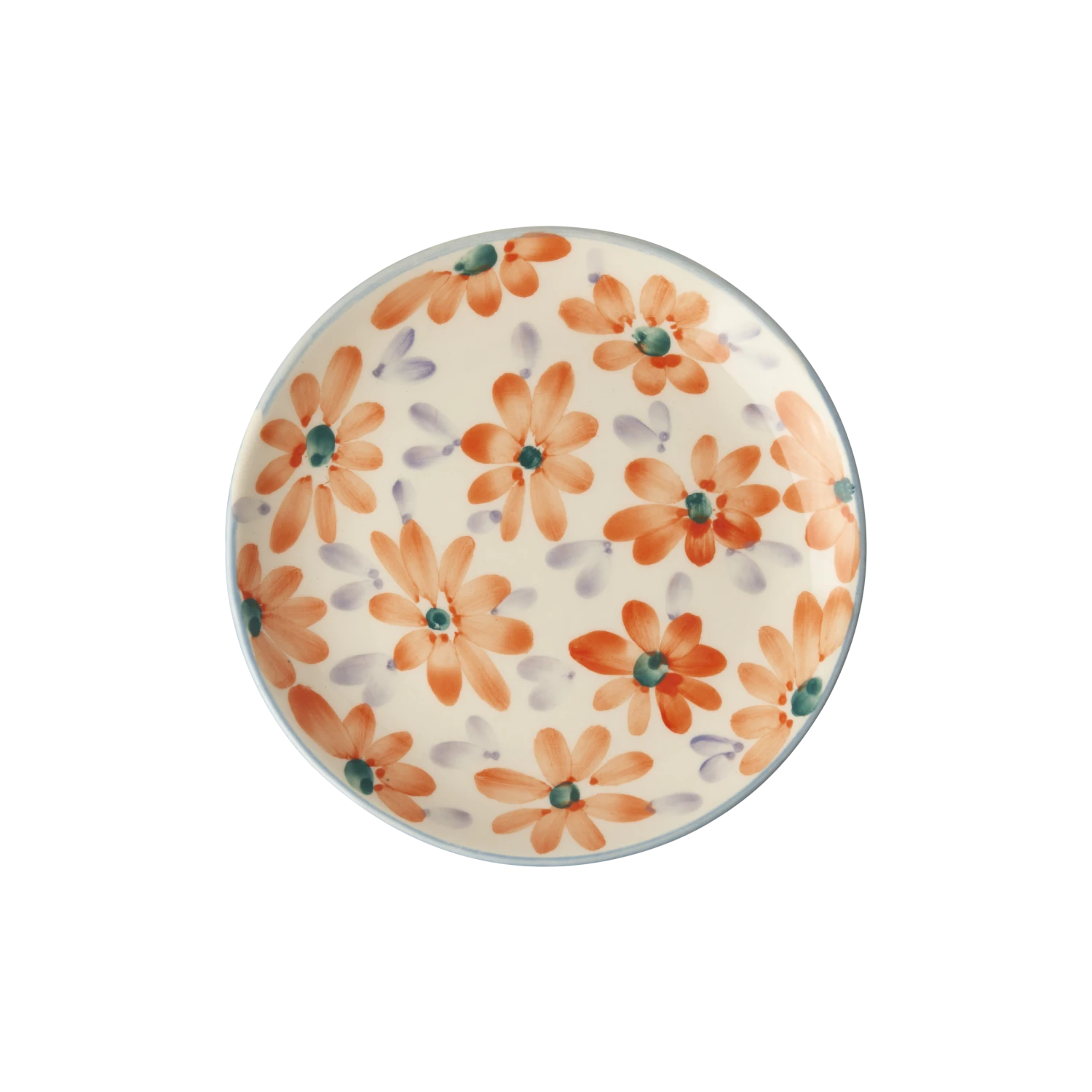 Ceramic Cake Plate With Hand Painted Orange Flowers(Ceramic Cake Plate With Hand Painted Orange Flowers) 1 Ceramic Cake Plate With Hand Painted Orange Flowers(Ceramic Cake Plate With Hand Painted Orange Flowers)