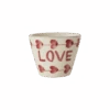 Ceramic Oval Espresso Cup With Hand Painted Love - 2.4 Oz(Ceramic Oval Espresso Cup With Hand Painted Good Love 2 4 Oz)
