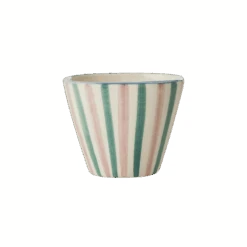 Ceramic Oval Espresso Cup With Hand Painted Stripes - 2.4 Oz(Ceramic Oval Espresso Cup With Hand Painted Stripes 2 4 Oz)