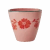 Ceramic Oval Cup With Hand Painted Orange Flower Vine - 10.1 Oz(Ceramic Oval Cup With Hand Painted Orange Flower Vine 10 1 Oz)