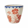 Ceramic Oval Cup With Hand Painted Vintage Flowers - 10.1 Oz(Ceramic Oval Cup With Hand Painted Vintage Flowers 10 1 Oz)