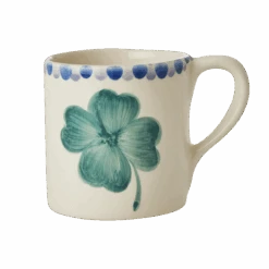 Ceramic Mug With Hand Painted Good Luck Clover - 14.2 Oz(Ceramic Mug With Hand Painted Good Luck Clover 14 2 Oz)