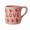 Ceramic Mug With Hand Painted Love - 14.2 Oz(Ceramic Mug With Hand Painted Love 14 2 Oz)