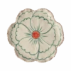Ceramic Flower Shaped Side Plate With Pink Border(Ceramic Flower Shaped Side Plate With Pink Border)