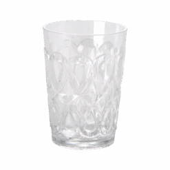 Acrylic Tumbler Glass With Swirly Embossed Detail - Clear(Acrylic Tumbler Glass With Swirly Embossed Detail Clear)