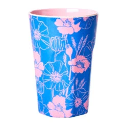 Melamine Tall Cup - Blue - Poppies Love Print(Melamine Tall Cup Poppies Love Print)