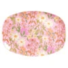 Medium Melamine Rectangular Plate - Soft Pink - Daisy Dearest Print(Medium Melamine Rectangular Plate Daisy Dearest Print)