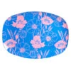Medium Melamine Rectangular Plate - Blue - Poppies Love Print(Medium Melamine Rectangular Plate Poppies Love Print)