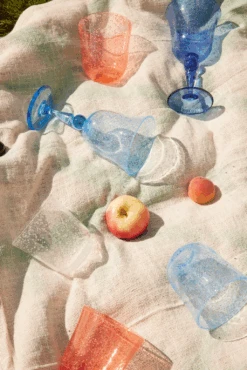 Acrylic Wine Glass - Mint - Bubble Design(Acrylic Wine Glass With Swirly Embossed Detail Clear Copy) -Rice By Rice IMG 3323