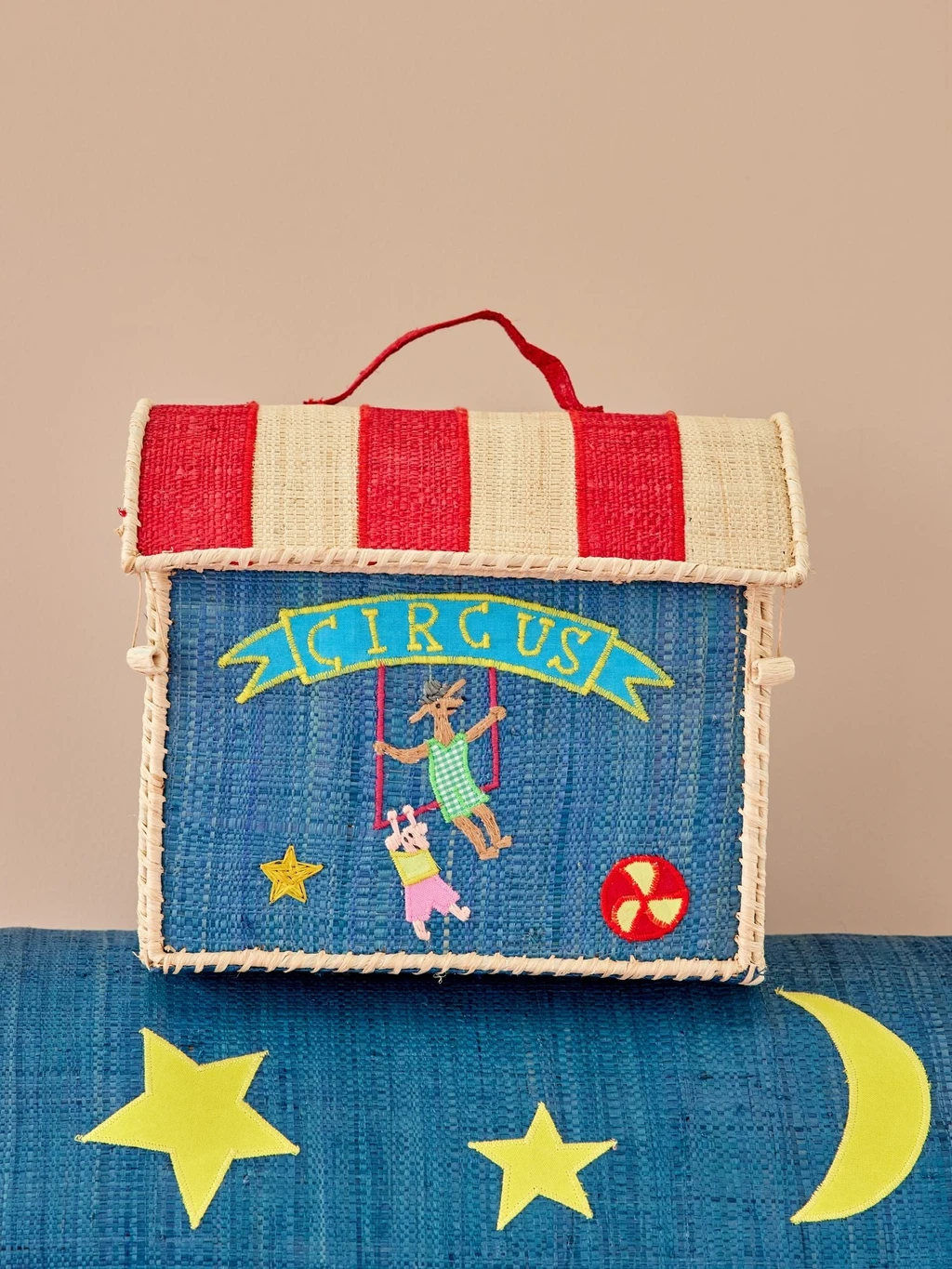 Raffia Kids Bag With Circus Theme - GET IT NOW, SHIPS IN OCTOBER(Raffia Kids Bag With Circus Theme) 2 Raffia Kids Bag With Circus Theme - GET IT NOW, SHIPS IN OCTOBER(Raffia Kids Bag With Circus Theme) - Image 2