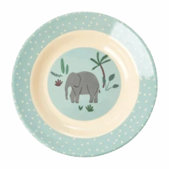 Melamine Kids Bowl | Blue Jungle Animals Print(Melamine Kids Bowl With Blue Jungle Animals Print)