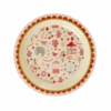 Melamine Kids Plate - Fun Fair Pink Print -(Melamine Kids Plate Fun Fair Pink Print)