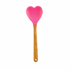 Kitchen Silicone Spoon In Heart Shape | Dark Pink(Kitchen Silicon Spoon In Heart Shape Dark Pink)