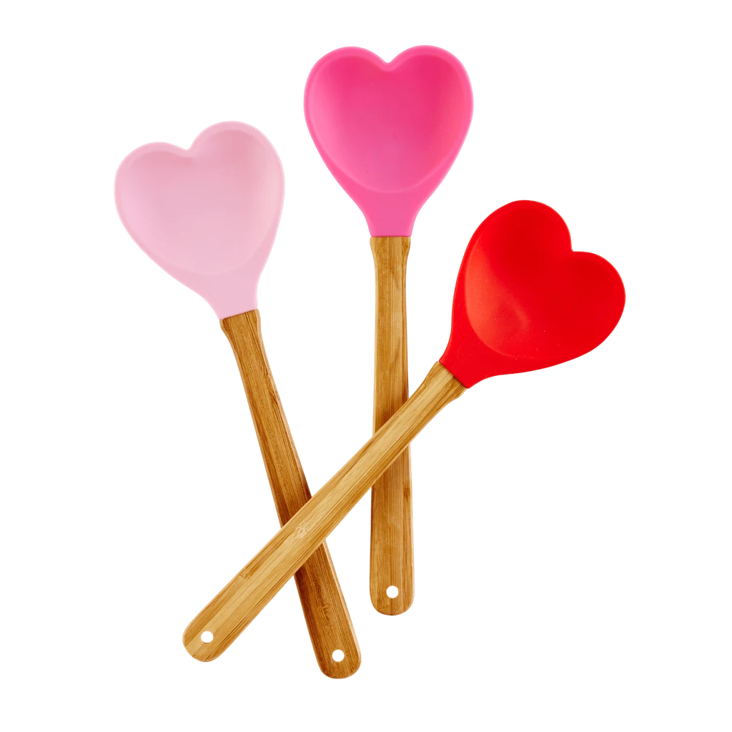 Kitchen Silicone Spoon In Heart Shape | Dark Pink(Kitchen Silicon Spoon In Heart Shape Dark Pink) 2 Kitchen Silicone Spoon In Heart Shape | Dark Pink(Kitchen Silicon Spoon In Heart Shape Dark Pink) - Image 2