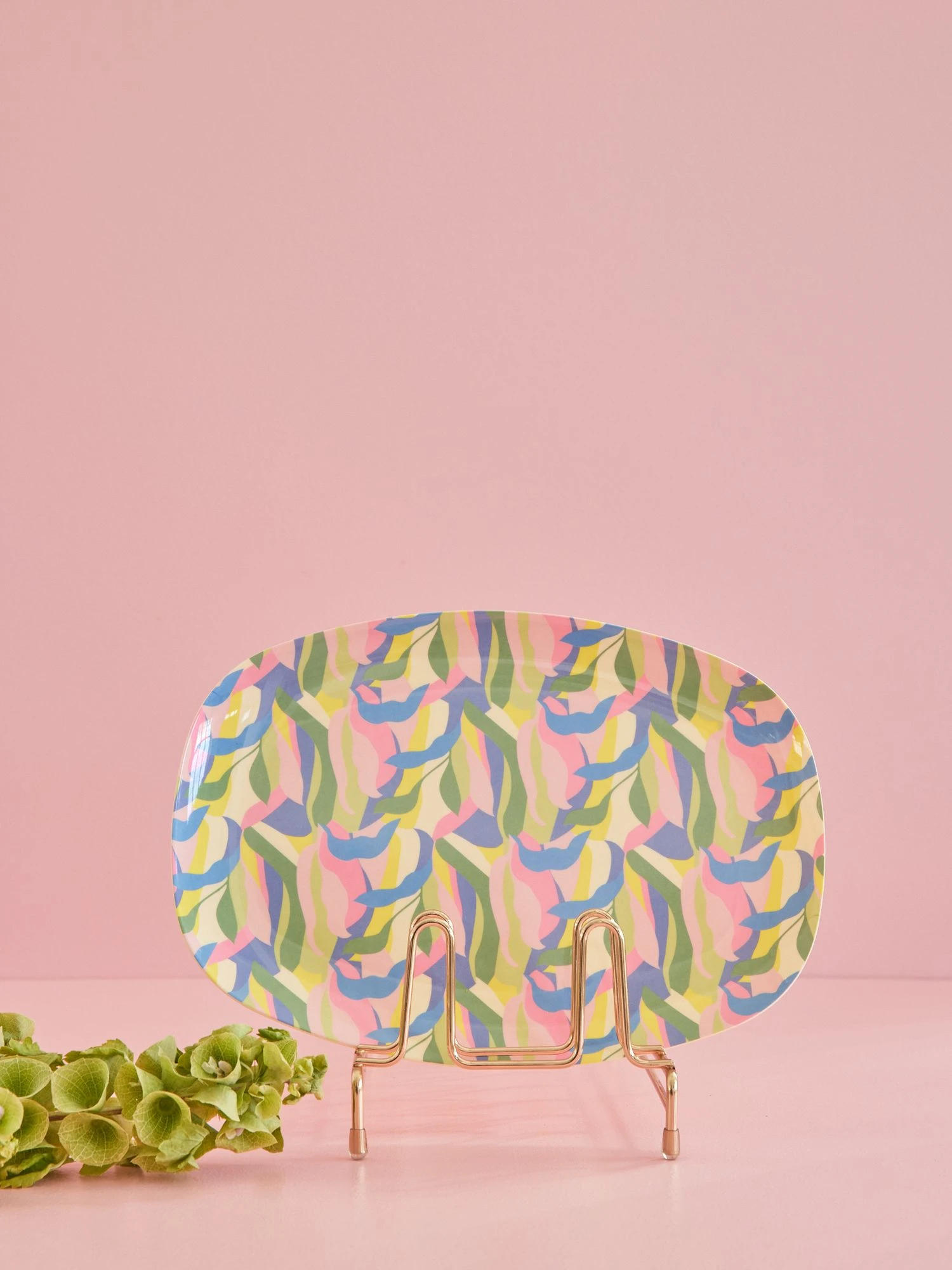 Medium Melamine Rectangular Plate - Blue - Jungle Fever Print(Medium Melamine Rectangular Plate Blue Jungle Fever Print) 2 Medium Melamine Rectangular Plate - Blue - Jungle Fever Print(Medium Melamine Rectangular Plate Blue Jungle Fever Print) - Image 2