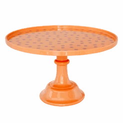 Melamine Cake Stand | Lavender Dots Print(Melamine Cake Stand With Dots Print)