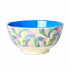Medium Melamine Bowl - Blue - Jungle Fever Print(Medium Melamine Bowl Blue Jungle Fever Print)