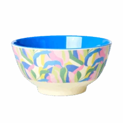 Medium Melamine Bowl - Blue - Jungle Fever Print(Medium Melamine Bowl Blue Jungle Fever Print)