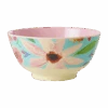 Medium Melamine Bowl - Mint Selma Flower Print(Medium Melamine Bowl Mint Selma Flower Print)