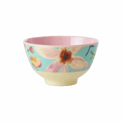 Small Melamine Bowl - Mint Selma Flower Print(Small Melamine Bowl Mint Selma Flower Print)