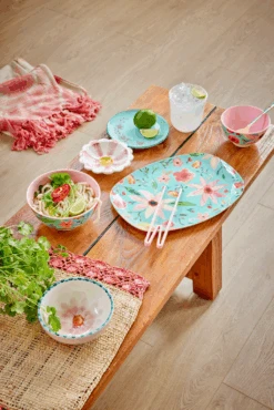 Small Melamine Bowl - Mint Selma Flower Print(Small Melamine Bowl Mint Selma Flower Print) -Rice By Rice MELBW SSELFLMI env1 x1024 150 1