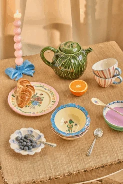 Melamine Vintage Bowl With Nathalie Lété Print - Blue- 8.4oz(Melamine Vintage Bowl With Nathalie Lete Print Blue 8 4oz Pre Order Now Ships In Early April) -Rice By Rice MELBW SVINATB 5 x1024 14 1