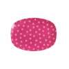 Melamine Small Rectangular Plate | Pink Dots Print(Melamine Small Rectangular Plate With Soft Pink Dot Print 1)