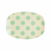 Melamine Small Rectangular Plate | Green Dots Print(Melamine Small Rectangular Plate Green Dot Print)