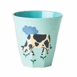 Melamine Kids Cups In Blue Farm Prints - Medium - 6 Pcs. In Gift Box(Melamine Kids Cups In Blue Farm Prints Medium 6 Pcs In Gift Box) -Rice By Rice MELCU 6ZFARB2 1 87788dc4 f0ad 4538 bbcb 5a452d0b2f79