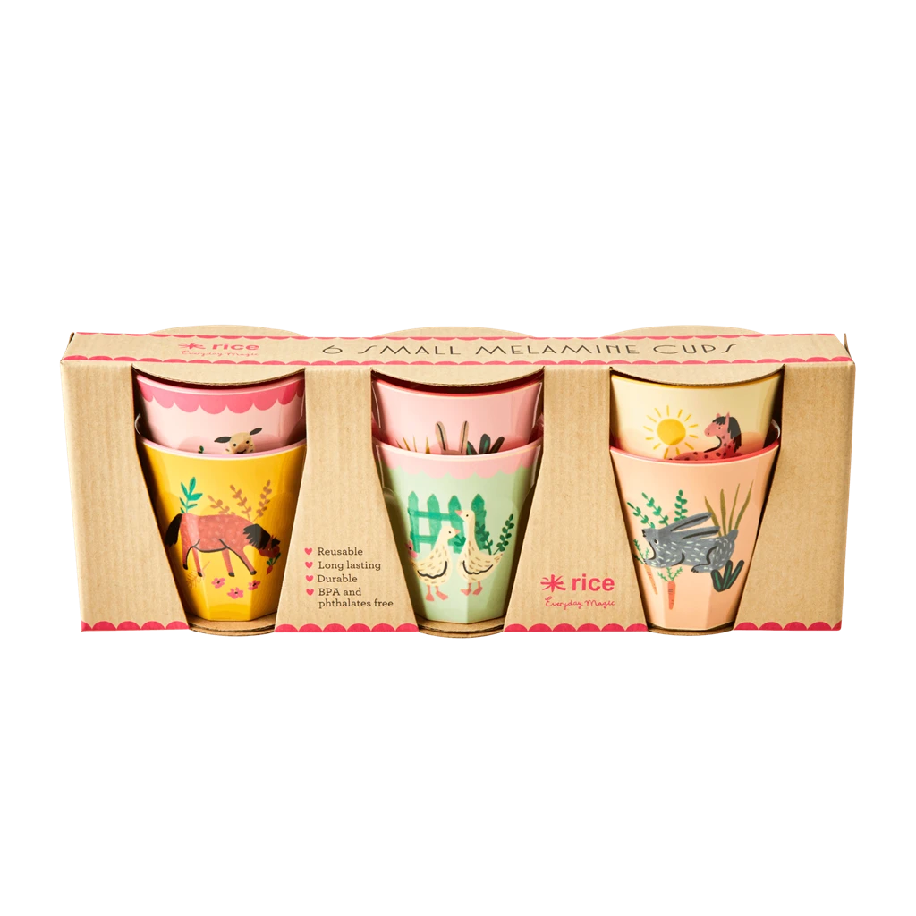 Melamine Kids Cups In Pink Farm Prints - Small - 6 Pcs. In Gift Box(Melamine Kids Cups In Pink Farm Prints Small 6 Pcs In Gift Box) 1 Melamine Kids Cups In Pink Farm Prints - Small - 6 Pcs. In Gift Box(Melamine Kids Cups In Pink Farm Prints Small 6 Pcs In Gift Box)