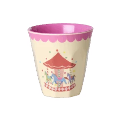 Melamine Kids Cups In Fun Fair Pink Prints - Small - 6 Pcs. In Gift Box -(Melamine Kids Cups In Fun Fair Pink Prints Small 6 Pcs In Gift Box Pre Order Now Ships Early April) -Rice By Rice MELCU 6ZSFUFAI 4 x1024 41 1
