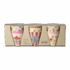Melamine Kids Cups In Fun Fair Pink Prints - Small - 6 Pcs. In Gift Box -(Melamine Kids Cups In Fun Fair Pink Prints Small 6 Pcs In Gift Box Pre Order Now Ships Early April)