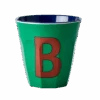 Melamine Cup - Medium With Alphabet In Bluish Colors | Letter B(Melamine Cup Medium With Alphabet In Bluish Colors Letter B)