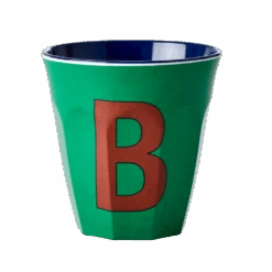 Melamine Cup - Medium With Alphabet In Bluish Colors | Letter B(Melamine Cup Medium With Alphabet In Bluish Colors Letter B)
