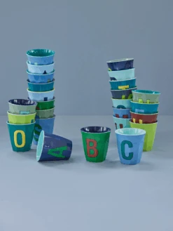Two Melamine Cups - Medium With Alphabet In Bluish Colors | Letter B(Two Melamine Cups Medium With Alphabet In Bluish Colors Letter B Copy) -Rice By Rice MELCU ALPBB 1 x1024 112 1