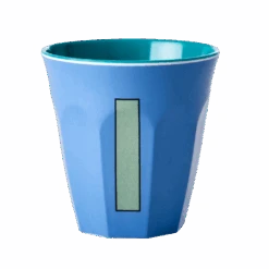 Melamine Cup - Medium With Alphabet In Bluish Colors | Letter I(Melamine Cup Medium With Alphabet In Bluish Colors Letter I)