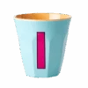 Melamine Cup - Medium With Alphabet In Pinkish Colors | Letter I(Melamine Cup Medium With Alphabet In Pinkish Colors Letter I)