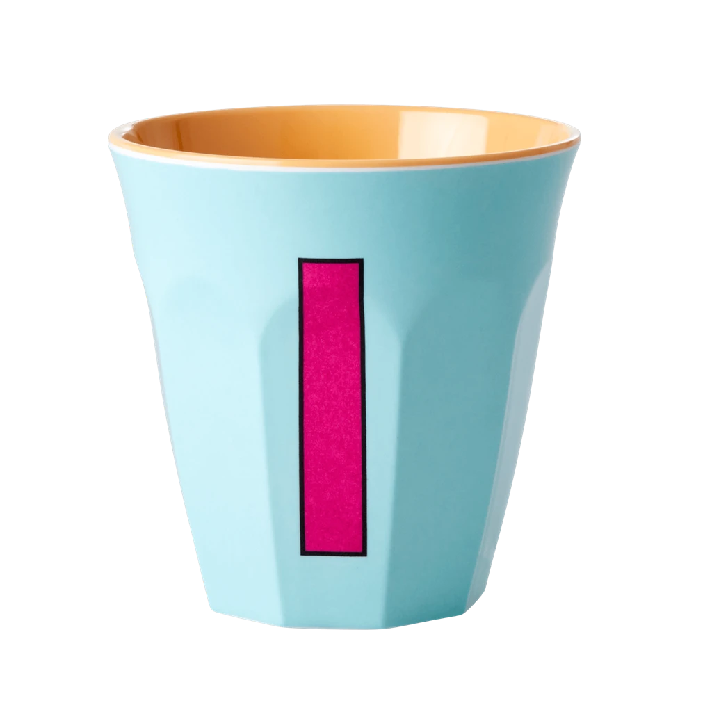 Two Melamine Cups - Medium With Alphabet In Pinkish Colors | Letter I(Two Melamine Cups Medium With Alphabet In Pinkish Colors Letter I) 1 Two Melamine Cups - Medium With Alphabet In Pinkish Colors | Letter I(Two Melamine Cups Medium With Alphabet In Pinkish Colors Letter I)